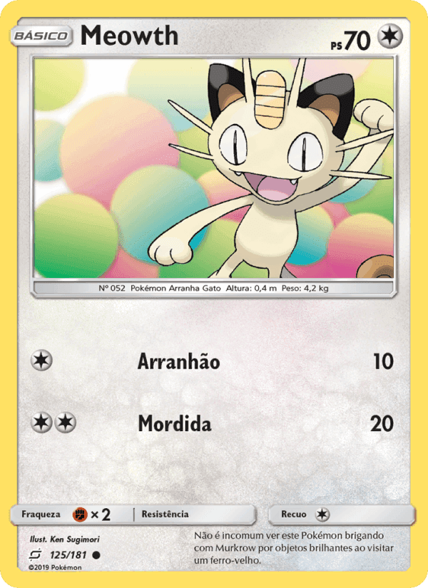 Meowth, carta 125 de União de Aliados