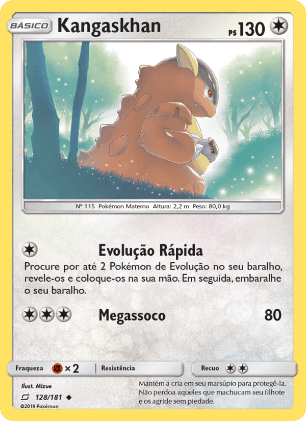 Kangaskhan, card 128 from União de Aliados