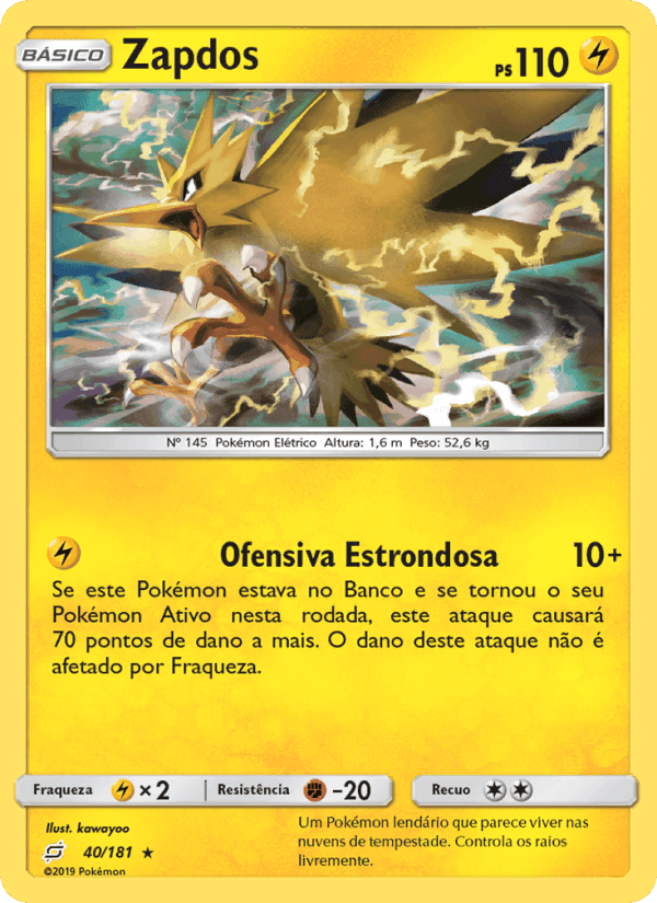 Zapdos, carta 40 di União de Aliados
