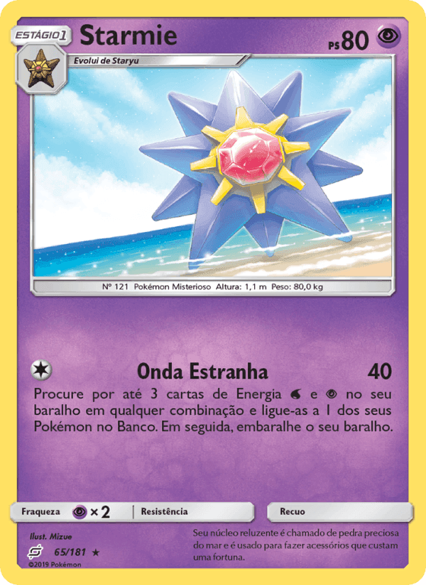 Starmie, card 65 from União de Aliados