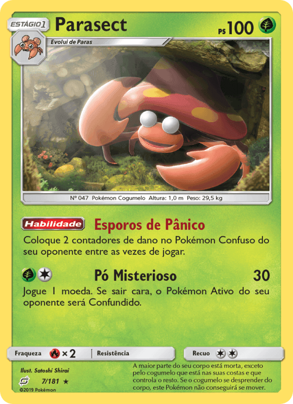Parasect, carte 7 de União de Aliados