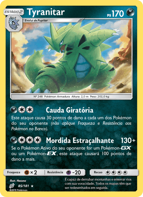 Tyranitar, carta 85 de União de Aliados