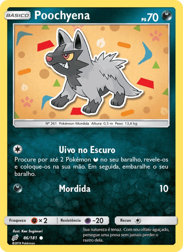 Poochyena, card 86 from União de Aliados