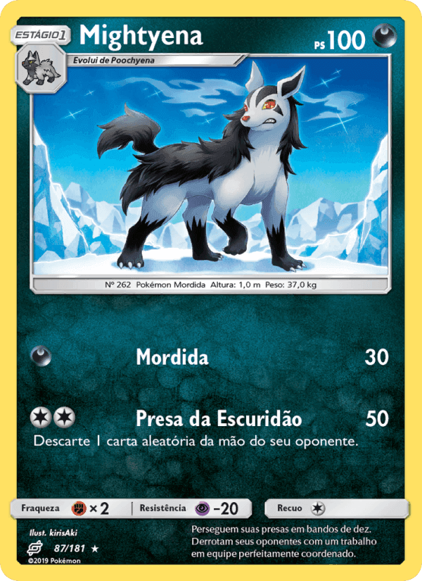 Mightyena, card 87 from União de Aliados