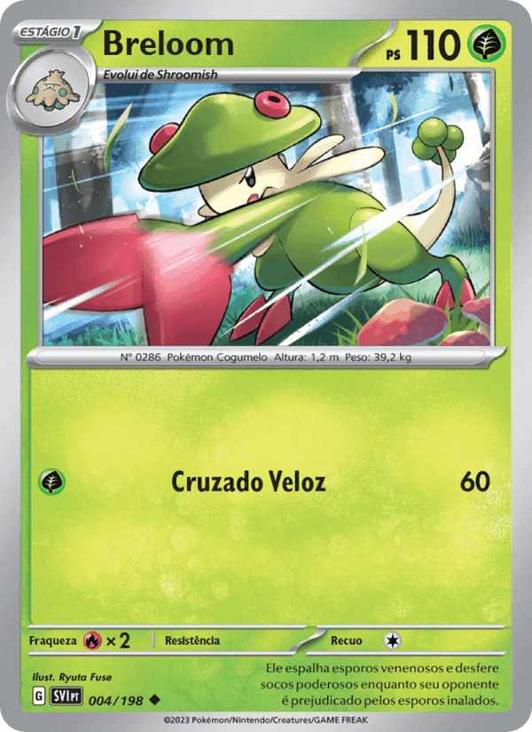 Breloom, carta 004 di Escarlate e Violeta
