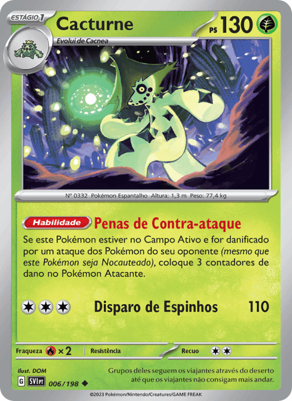 Cacturne, carta 006 di Escarlate e Violeta