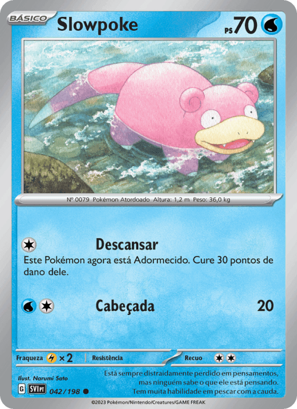 Slowpoke, carta 042 di Escarlate e Violeta