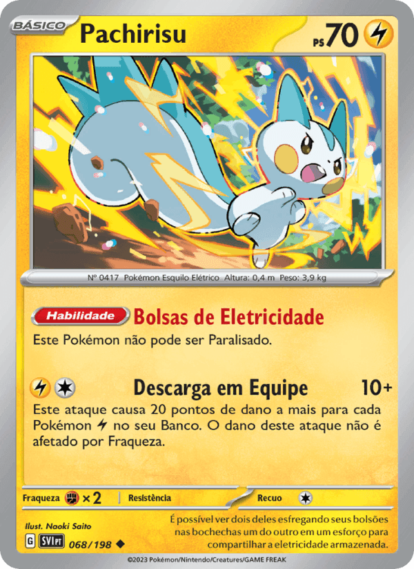 Pachirisu, carta 068 de Escarlate e Violeta