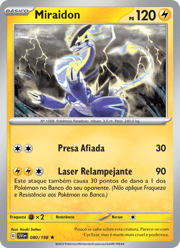 Miraidon, carta 080 de Escarlate e Violeta