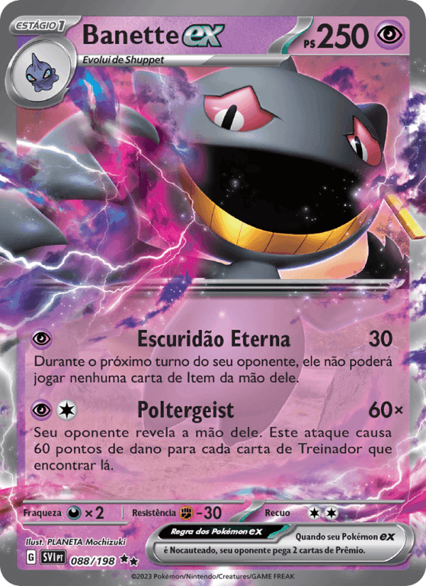 Banette ex, card 088 from Escarlate e Violeta