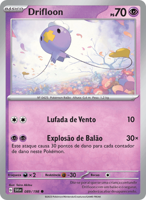 Drifloon, carta 089 de Escarlate e Violeta
