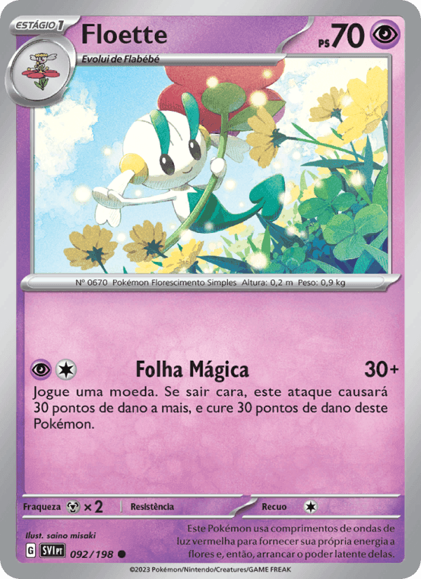 Floette, card 092 from Escarlate e Violeta