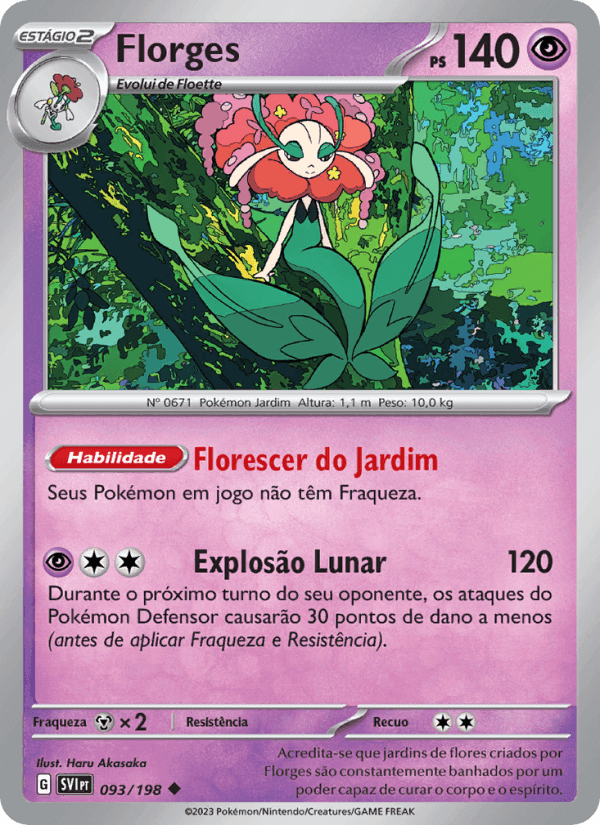 Florges, carte 093 de Escarlate e Violeta
