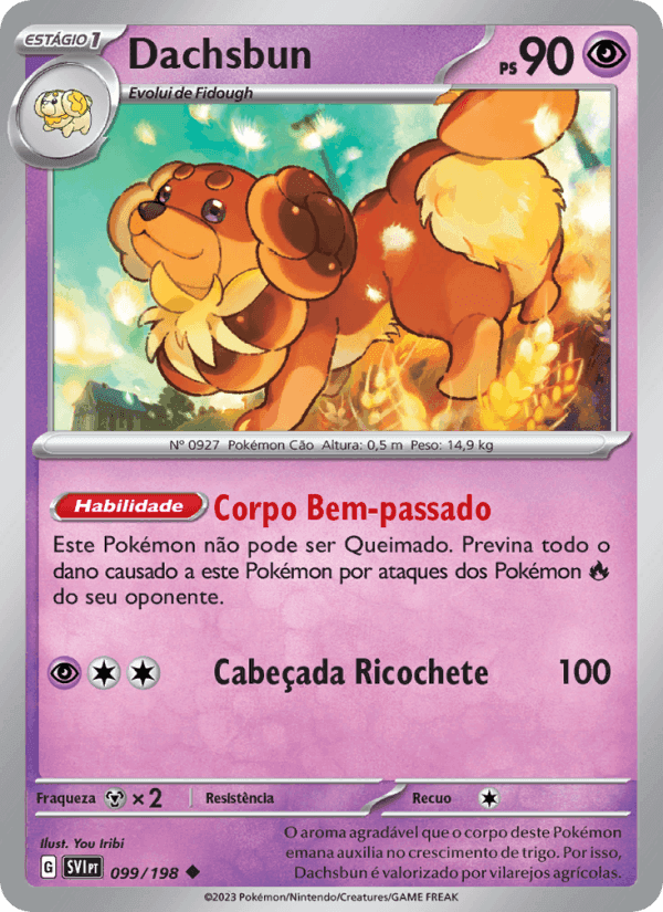 Dachsbun, carta 099 de Escarlate e Violeta