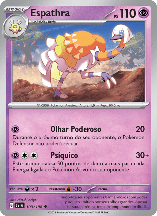 Espathra, carta 103 de Escarlate e Violeta