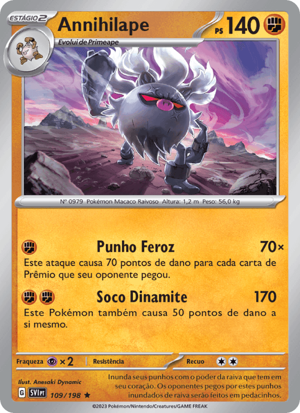 Annihilape, card 109 from Escarlate e Violeta