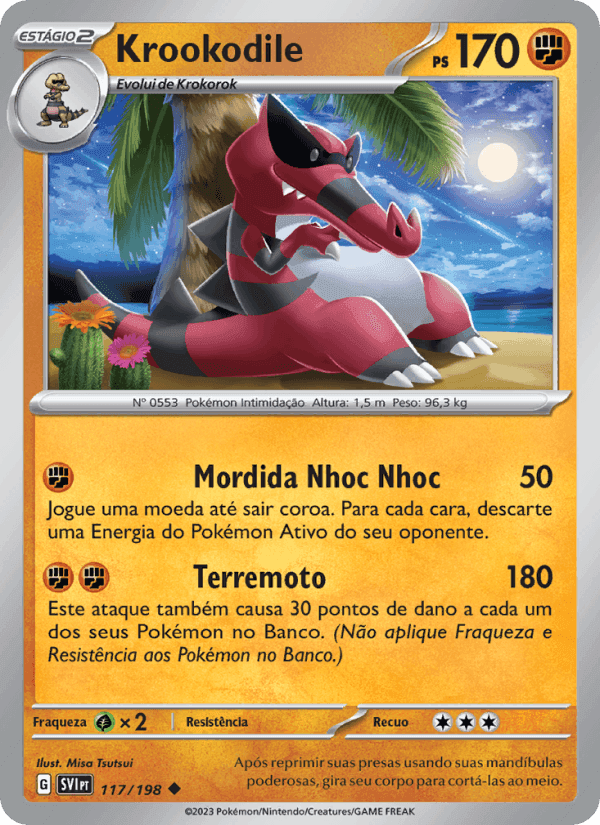 Krookodile, card 117 from Escarlate e Violeta