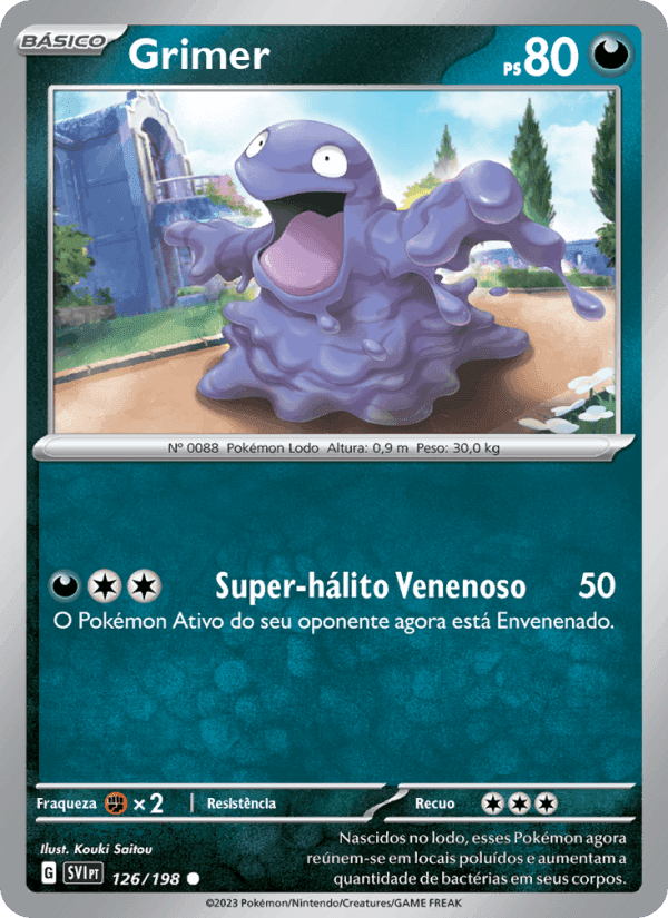 Grimer, card 126 from Escarlate e Violeta