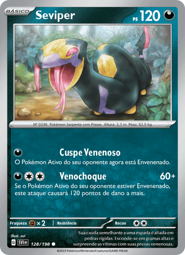 Seviper, carta 128 de Escarlate e Violeta