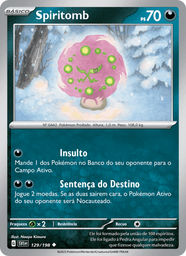 Spiritomb, carta 129 de Escarlate e Violeta