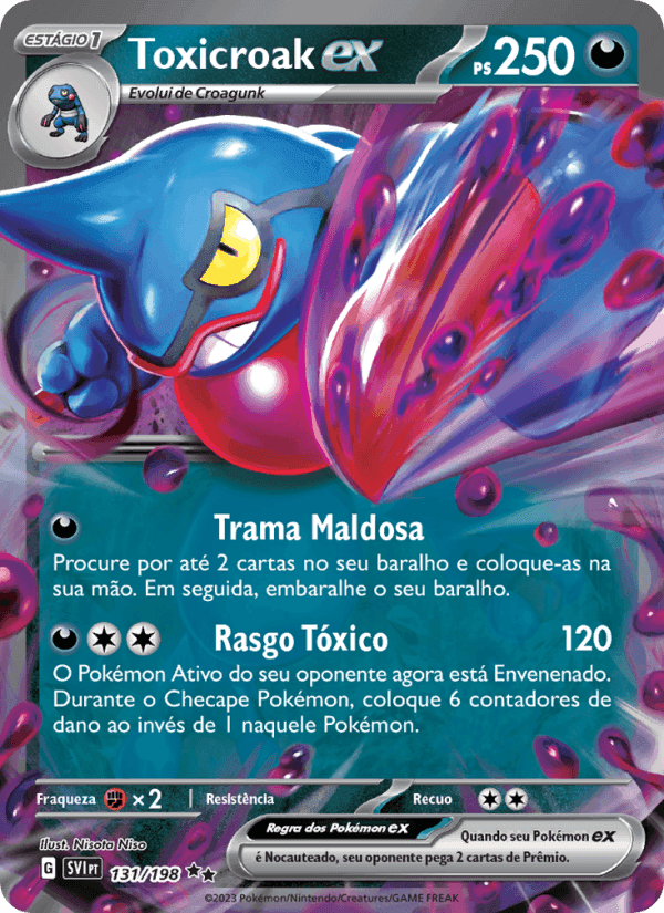 Toxicroak ex, carta 131 de Escarlate e Violeta