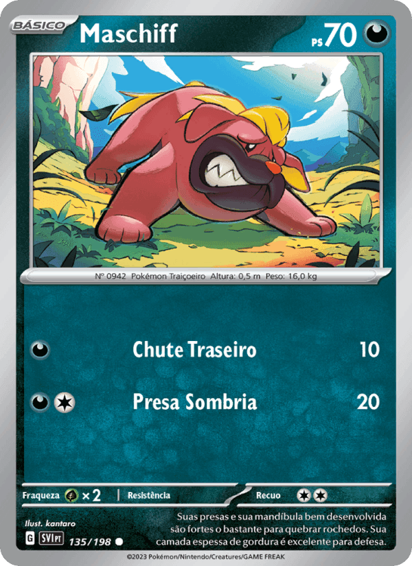 Maschiff, card 135 from Escarlate e Violeta