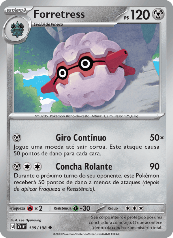 Forretress, carta 139 de Escarlate e Violeta