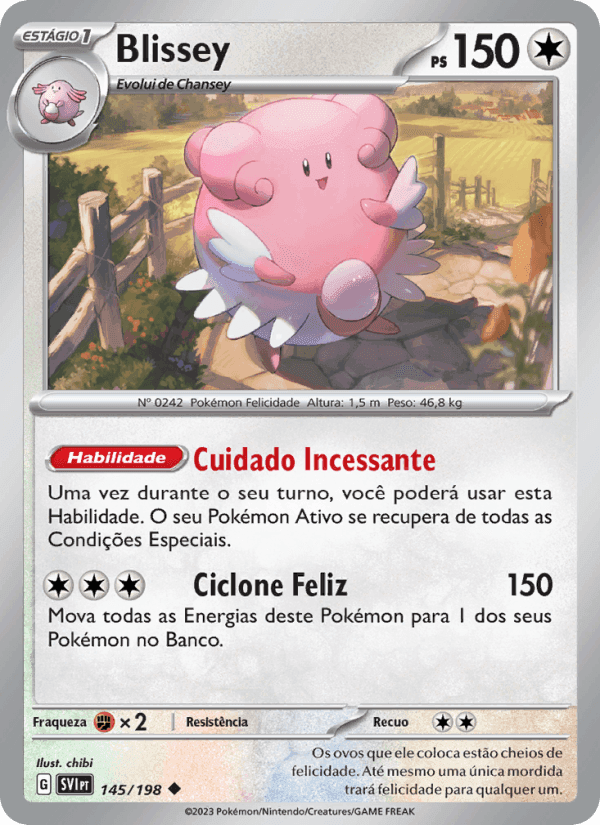 Blissey, carta 145 di Escarlate e Violeta