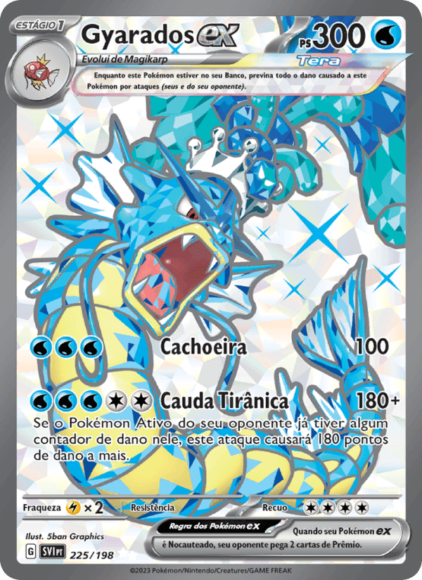 Gyarados ex, carta 225 de Escarlate e Violeta