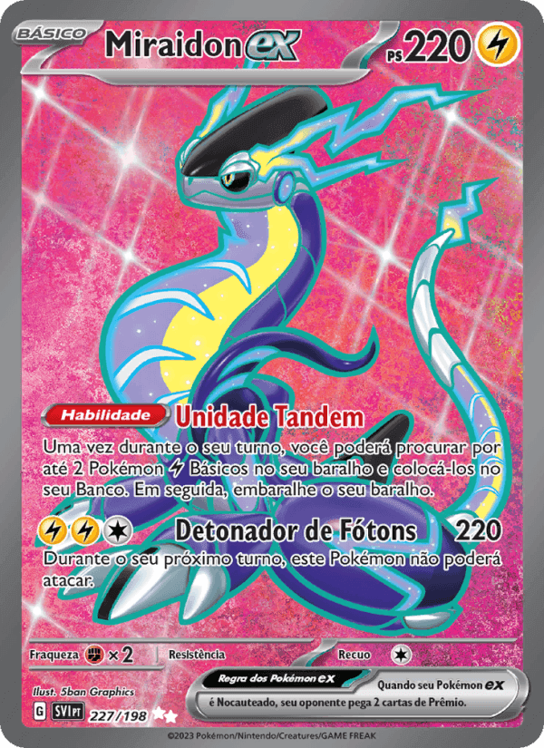 Miraidon ex, card 227 from Escarlate e Violeta