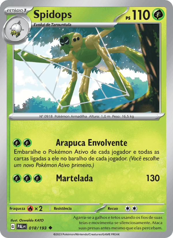 Spidops, carta 018 de Evoluções em Paldea