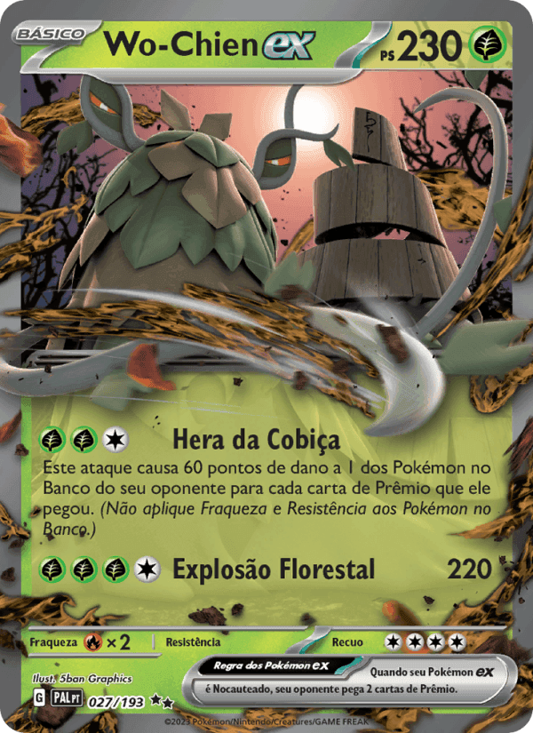 Wo-Chien ex, carta 027 de Evoluções em Paldea
