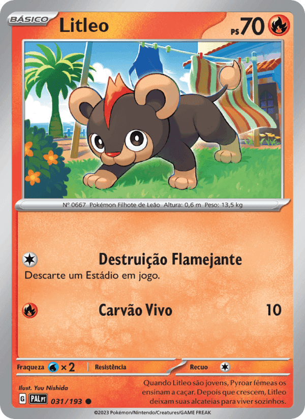 Litleo, carta 031 de Evoluções em Paldea