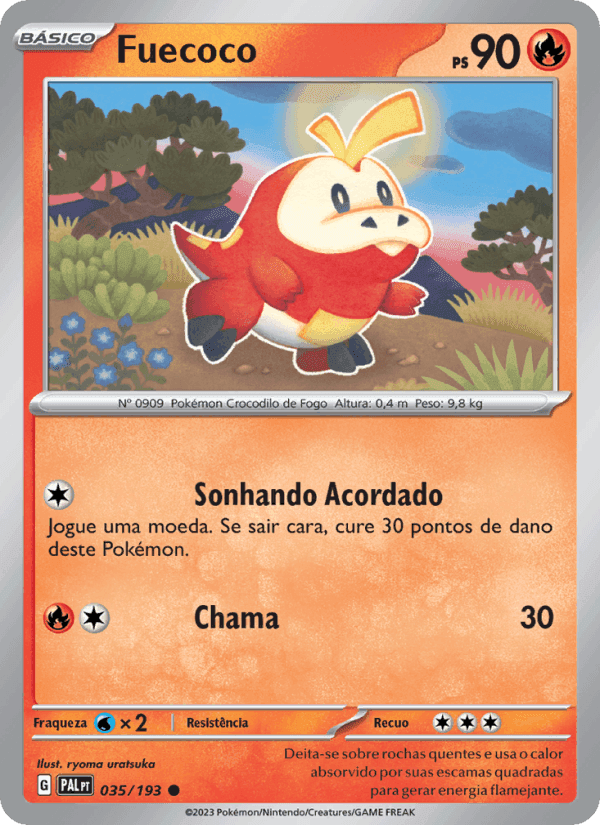 Fuecoco, carta 035 de Evoluções em Paldea