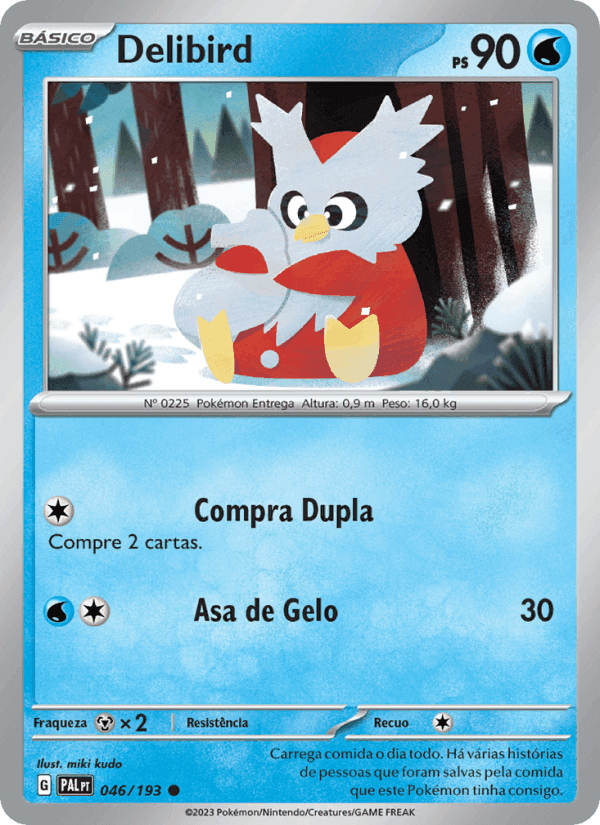Delibird, carta 046 de Evoluções em Paldea