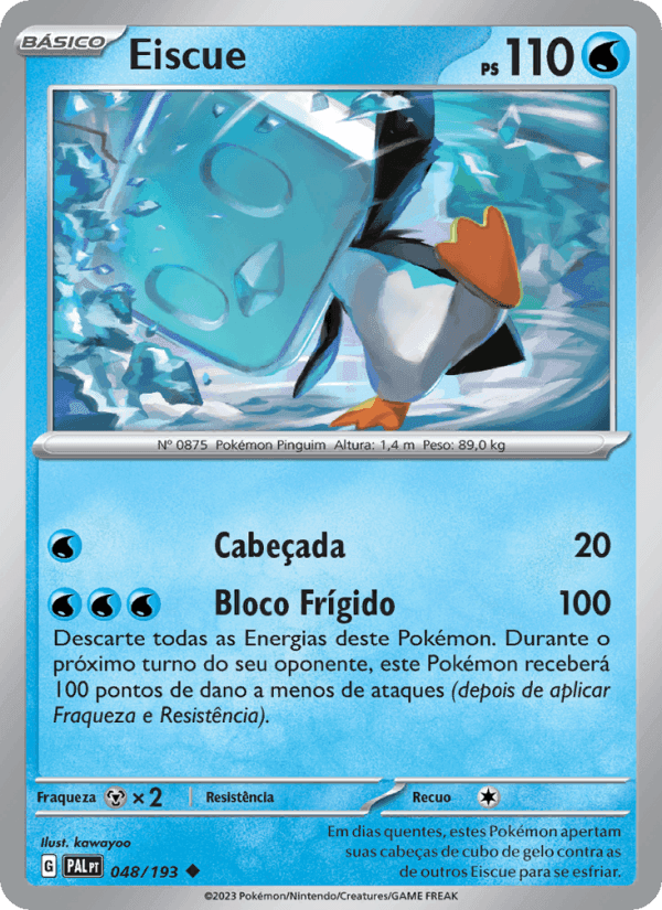 Eiscue, carte 048 de Evoluções em Paldea