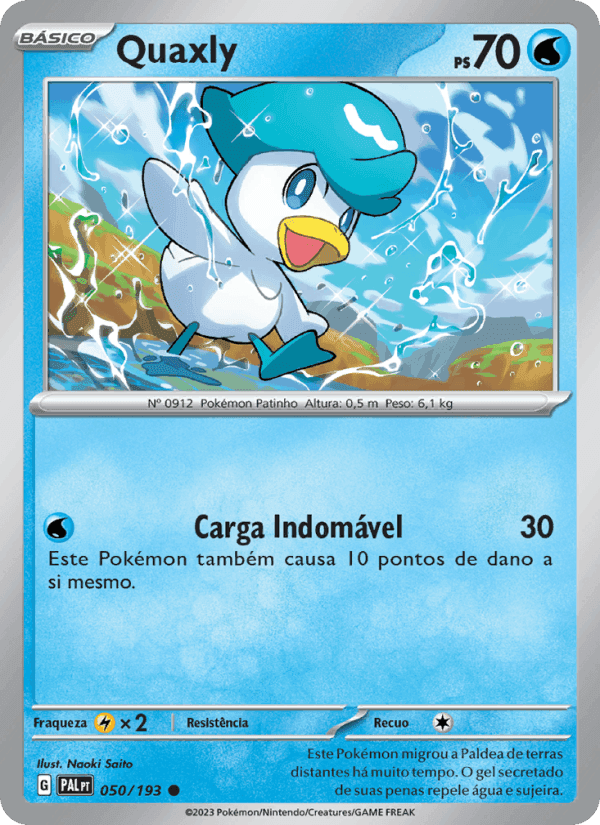 Quaxly, carte 050 de Evoluções em Paldea