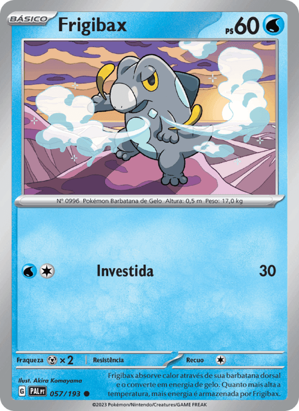 Frigibax, carta 057 de Evoluções em Paldea