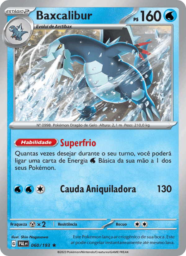 Baxcalibur, carta 060 de Evoluções em Paldea