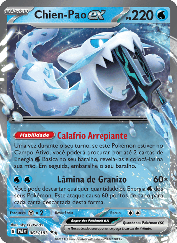 Chien-Pao ex, carta 061 de Evoluções em Paldea