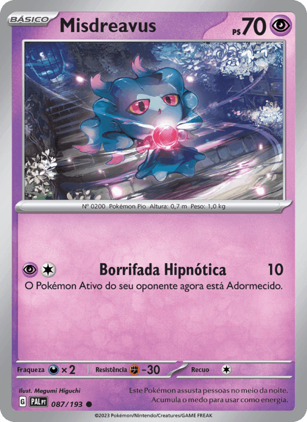 Misdreavus, carte 087 de Evoluções em Paldea