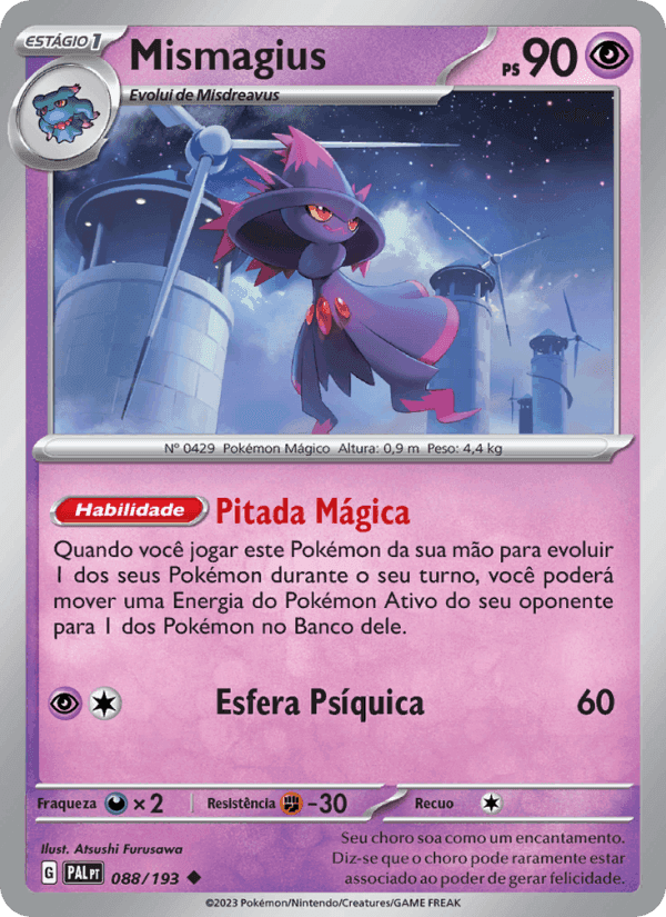 Mismagius, carta 088 di Evoluções em Paldea