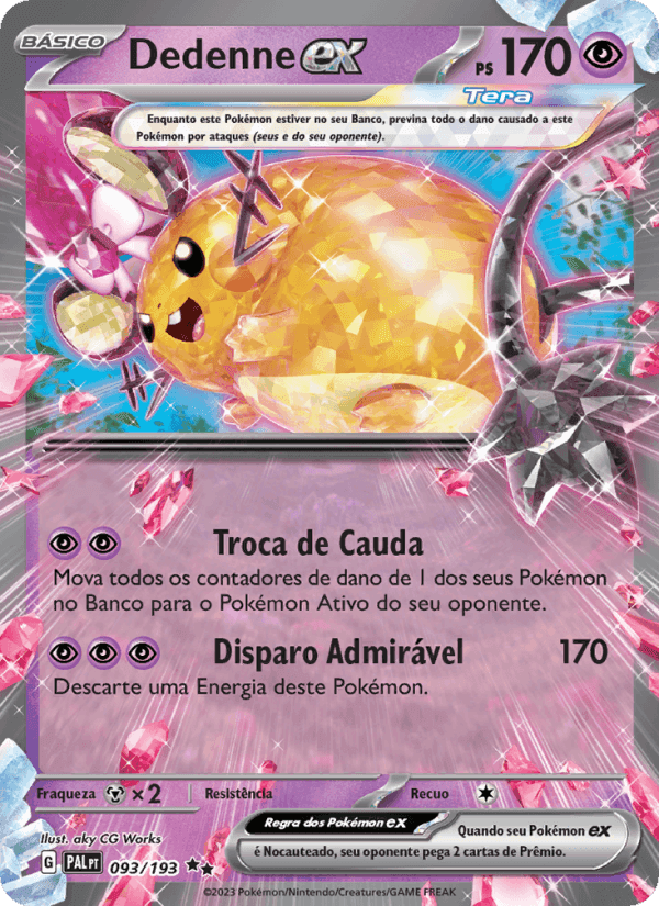 Dedenne ex, carta 093 de Evoluções em Paldea