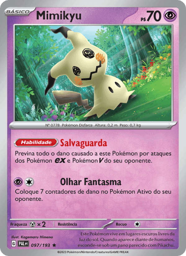 Mimikyu, card 097 from Evoluções em Paldea