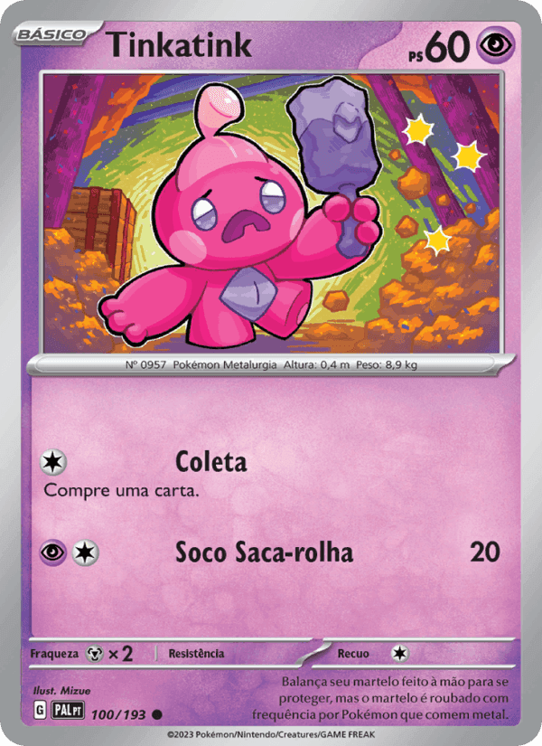 Tinkatink, carta 100 de Evoluções em Paldea