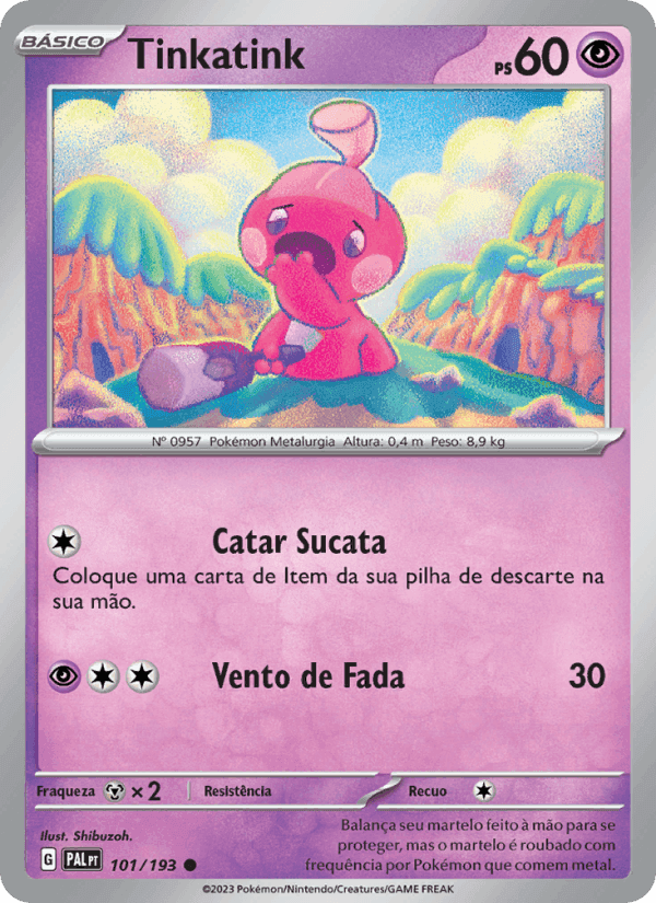 Tinkatink, carta 101 de Evoluções em Paldea