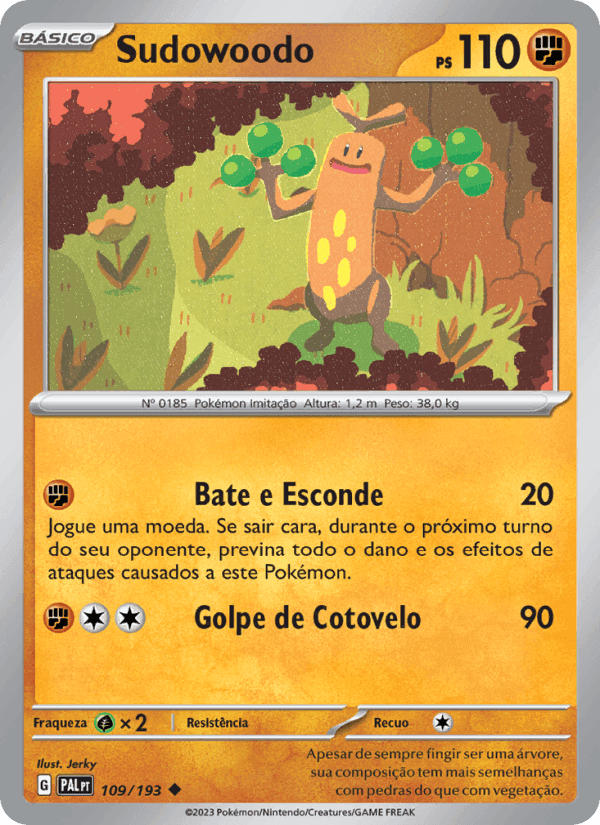 Sudowoodo, carta 109 de Evoluções em Paldea