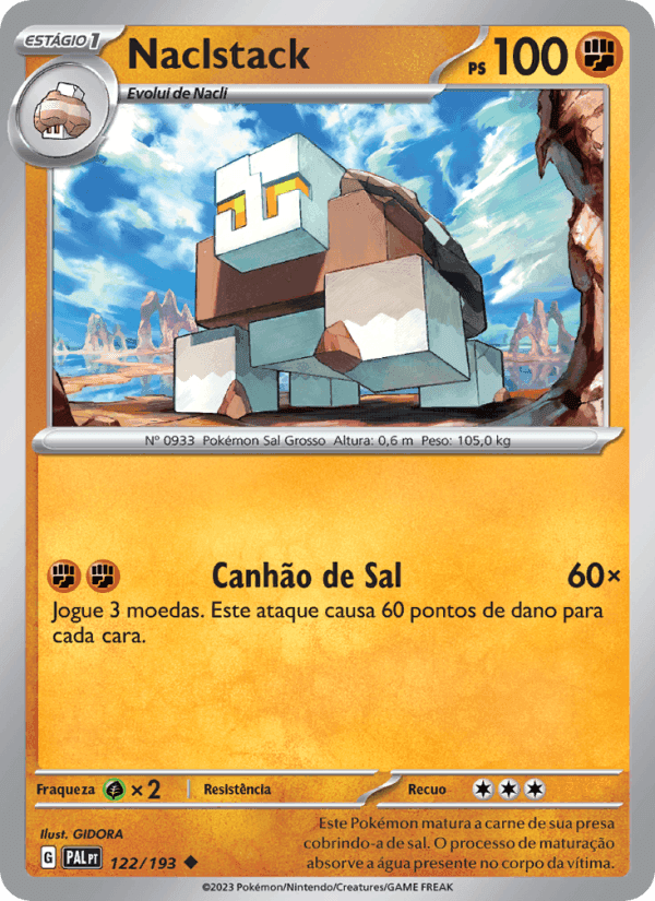 Naclstack, carta 122 de Evoluções em Paldea