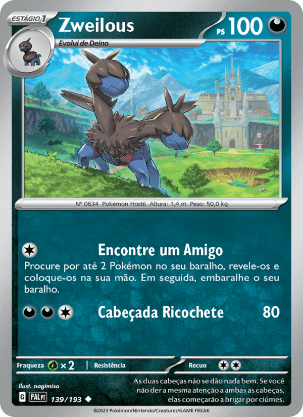 Zweilous, carta 139 de Evoluções em Paldea