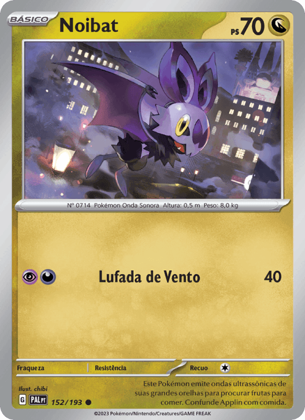 Noibat, card 152 from Evoluções em Paldea